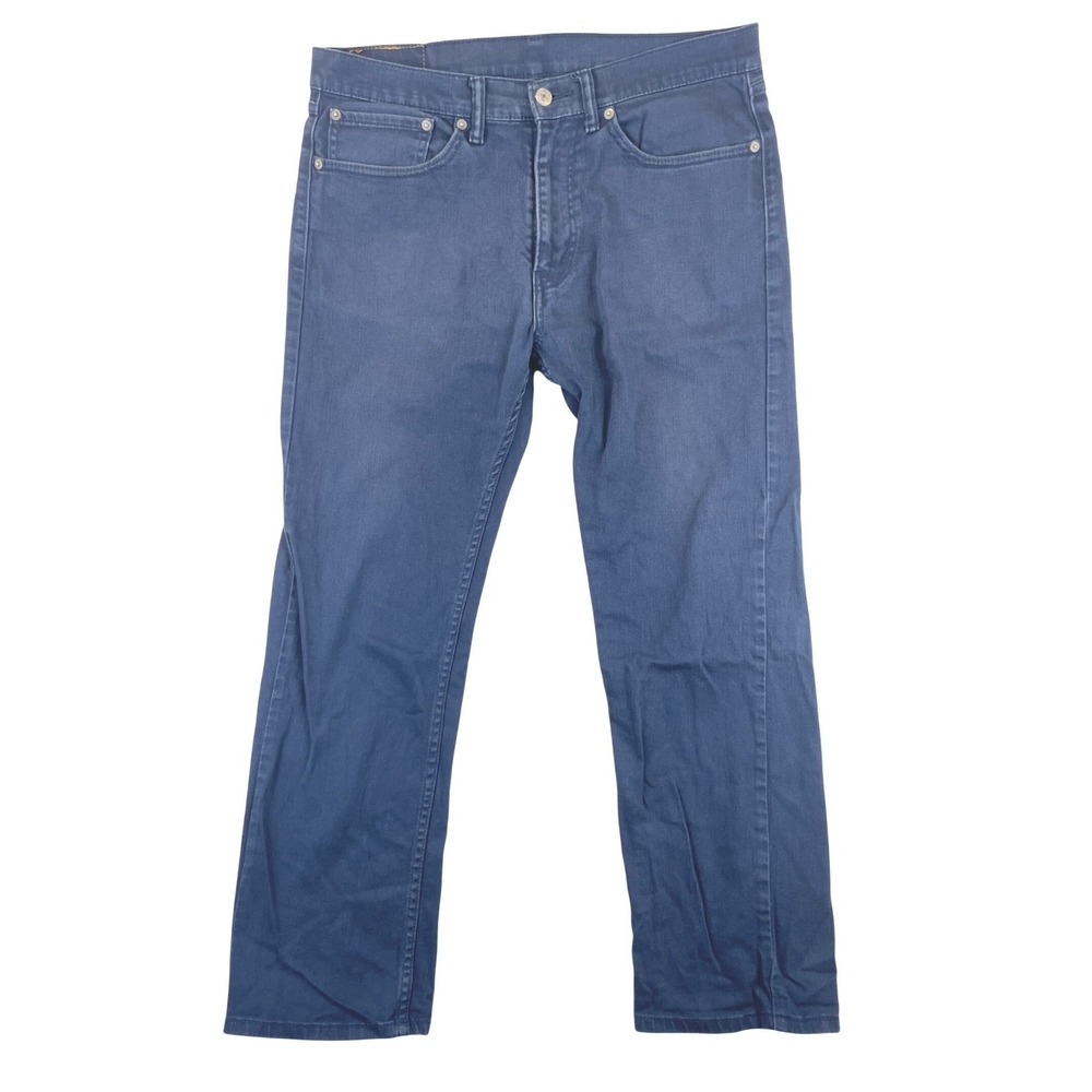 Levi's Men's Size 34x30 Navy Blue 505 Regular Fit Straight Leg Denim Jeans